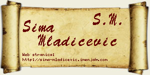 Sima Mladićević vizit kartica